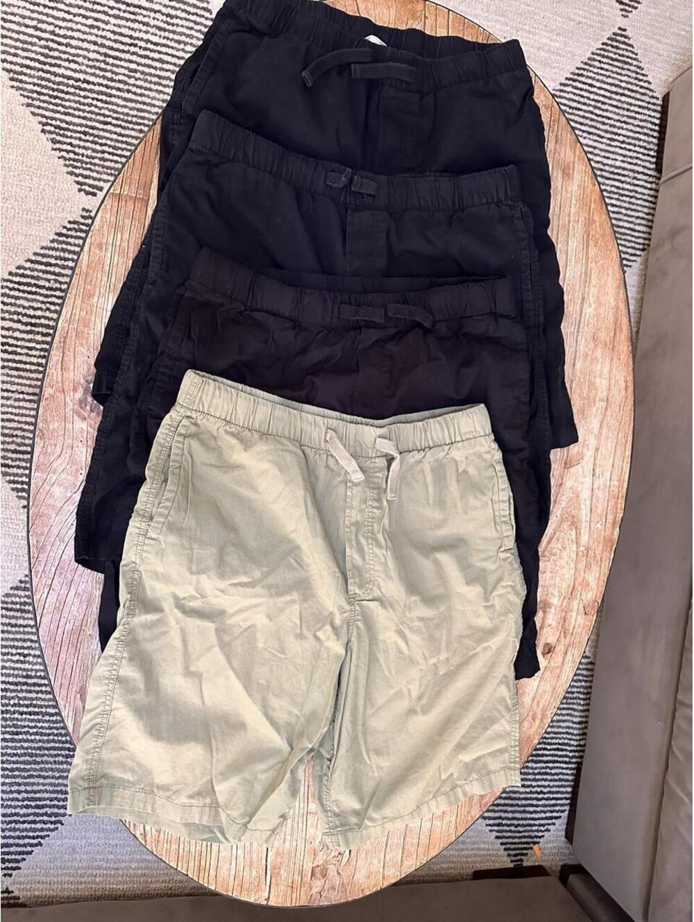 H&M Kid's Black and Green Shorts